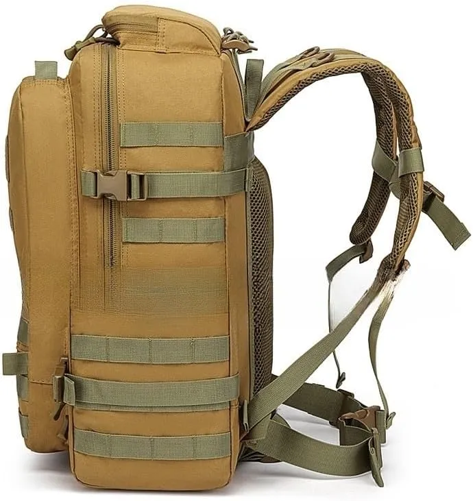 Tactical Backpack Military Molle Hiking 56-75L Military Fan Outdoor Hiking Tactical Bag Black