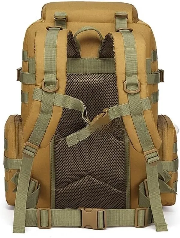 Tactical Backpack Military Molle Hiking 56-75L Military Fan Outdoor Hiking Tactical Bag Black