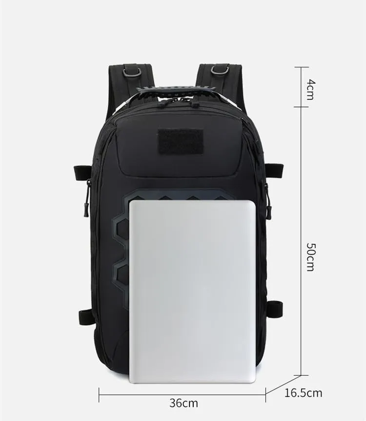 Tactical Backpack Military Molle Hiking Lure Outdoor Mountaineering Travel Sports Multifunctional Tactical Bag Black