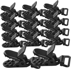 Tarpaulin Clips, Camping Accessories for Tent,20pcs Tarp Clip Clamp Windproof Awning Clamp Grip Tent Fixers for Outdoor Activities Camp Tent and Accessories