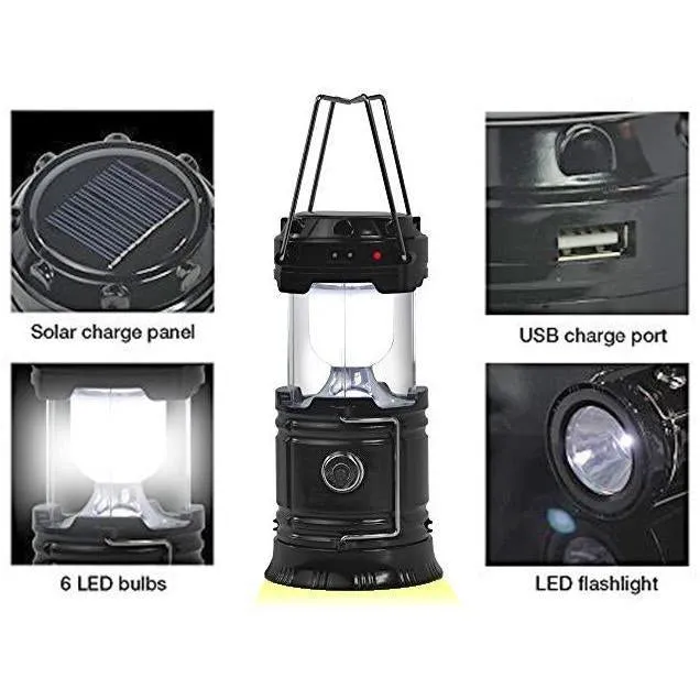 Technical Pro Camping Lantern - Rechargeable LED Lantern and Solar Power Bank
