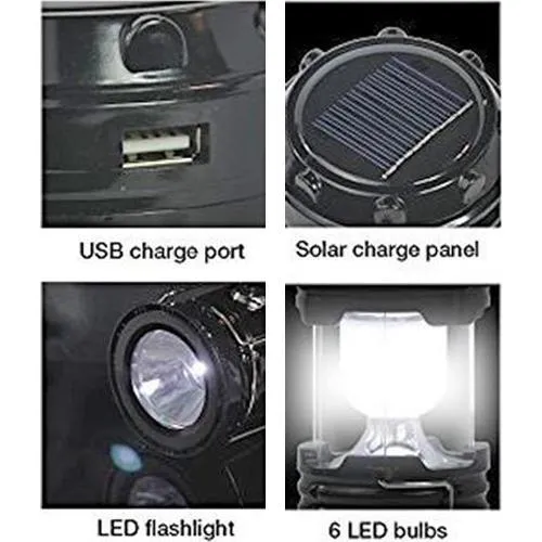 Technical Pro Camping Lantern - Rechargeable LED Lantern and Solar Power Bank