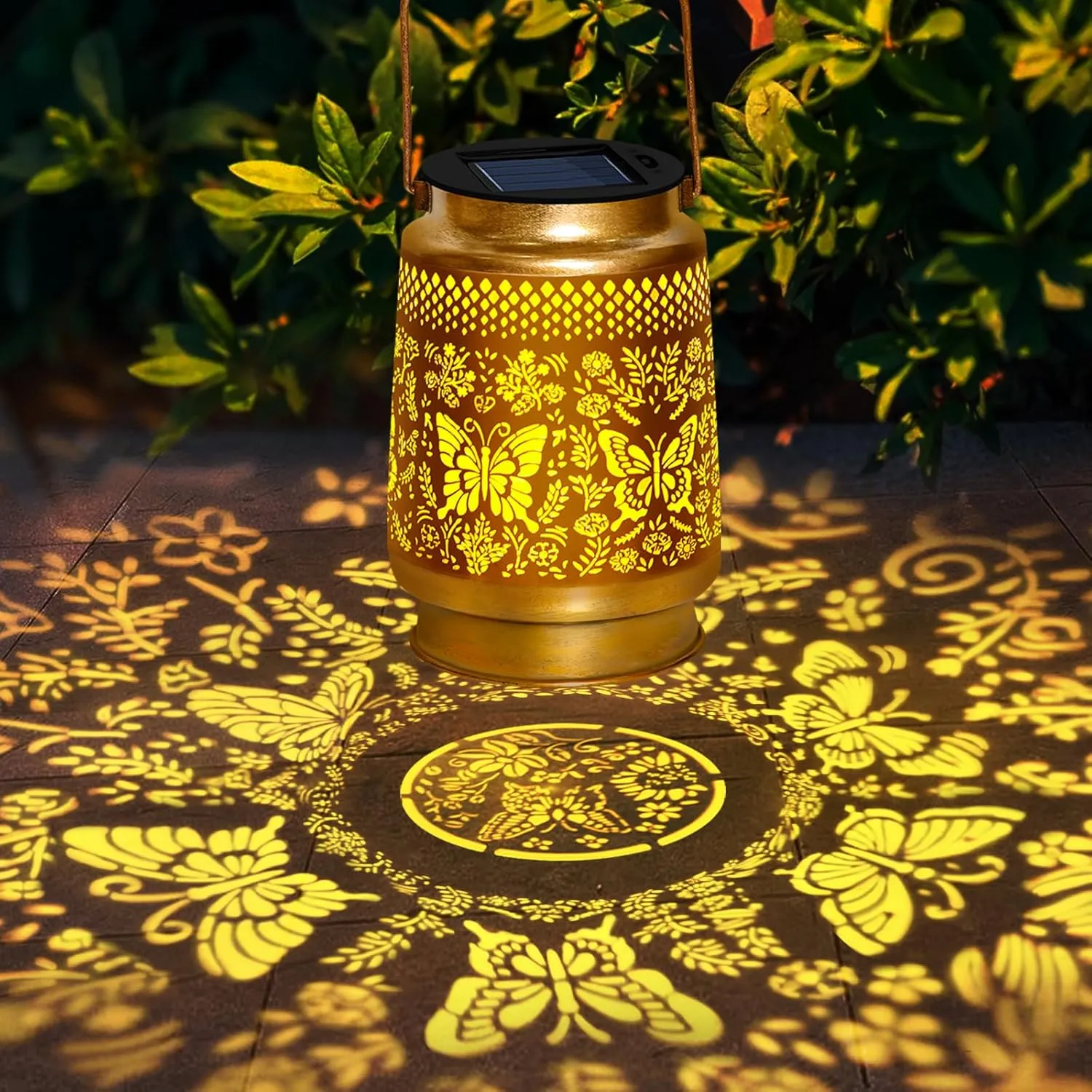 TEDOF Butterfly Solar Lanterns Outdoor Waterproof,Hanging Solar Lights with Sheep Hook for Yard Patio Pathway Lawn Front Porch,Mother’s Day Gifts for Women Mon Grandma