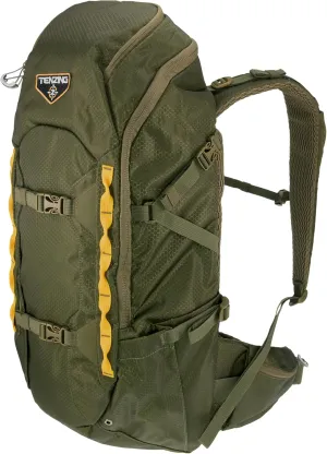 TENZING 2300 Whitetail Day Pack Rugged Camo Hunting Backpack with 4 Compartments & 13 Organizational Pockets, Hydration Bladder, Olive Green, One Size