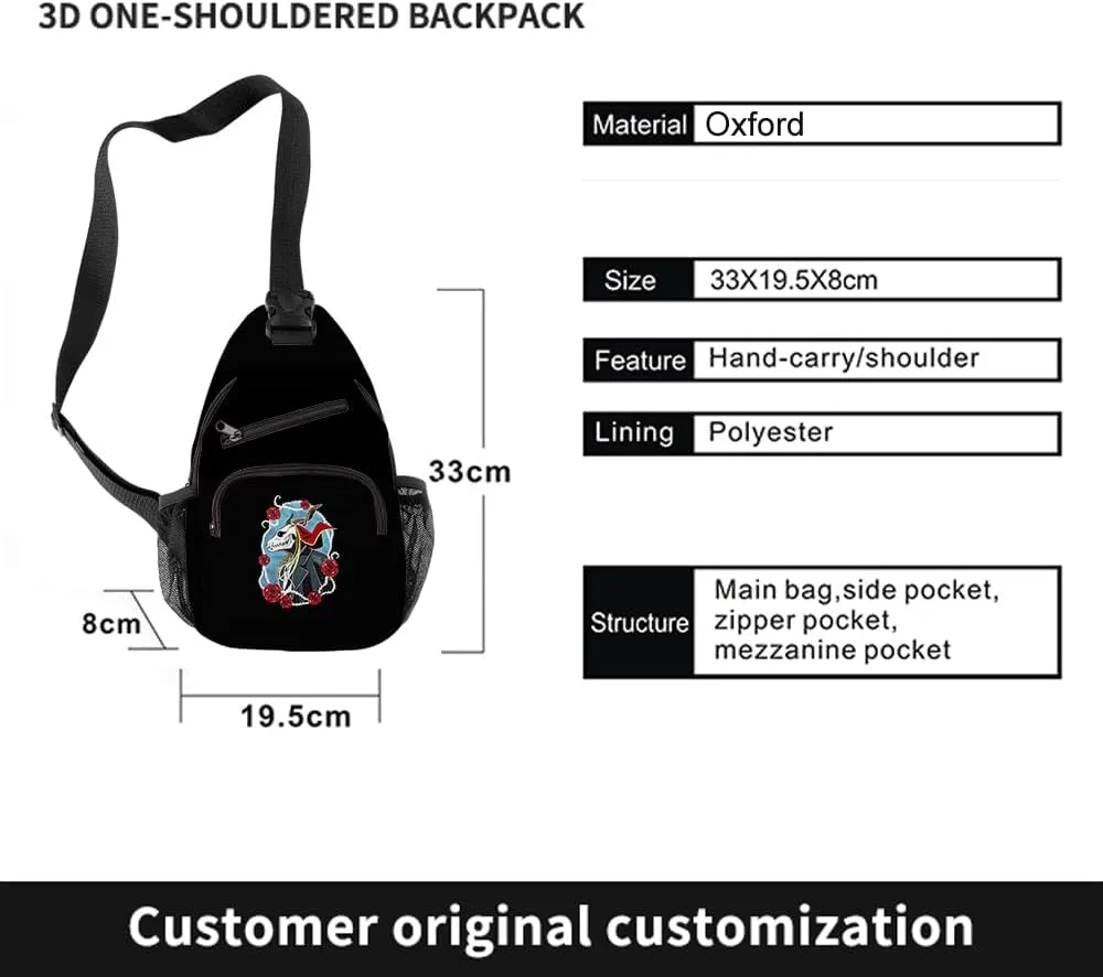The Ancient Magus Bride Merch Backpack Oxford Bag Anime Backpack Casual Bag High Capacity Bags (Suit2)