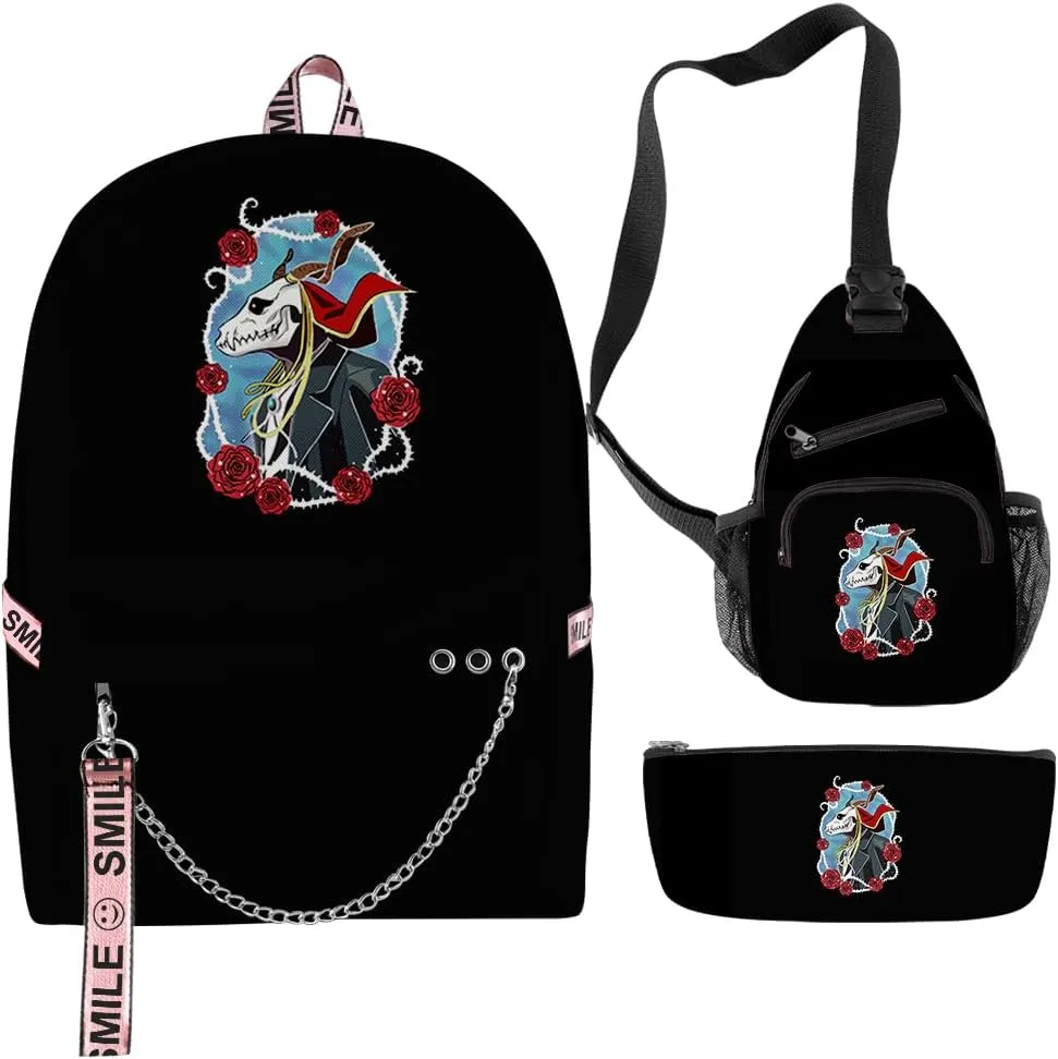 The Ancient Magus Bride Merch Backpack Oxford Bag Anime Backpack Casual Bag High Capacity Bags (Suit2)