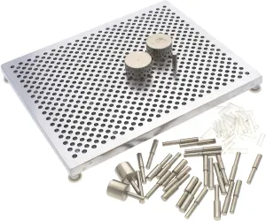 The Beadsmith, Wig Jig, Wig-A-Ma-Jig Deluxe, 4.5 x 5.5 inch Square jig, Includes 30 Metal pegs, Tool for Making Wire findings, Components and Jewelry Designs