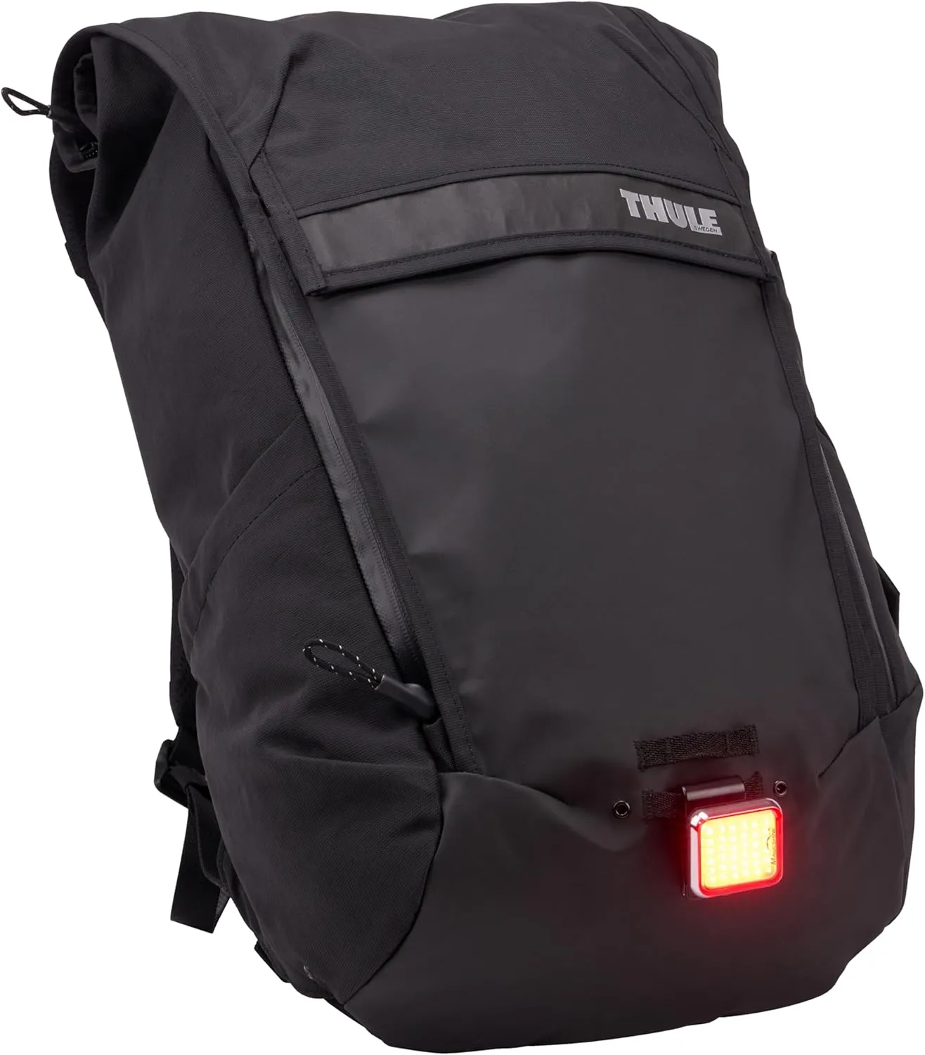Thule Paramount Bike Commuter Backpack - 20L Capacity - Adjustable fit - 16" Padded Laptop Sleeve and 11" Tablet Pocket - Rolltop Closure - Side Phone Pocket - Taillight Loop