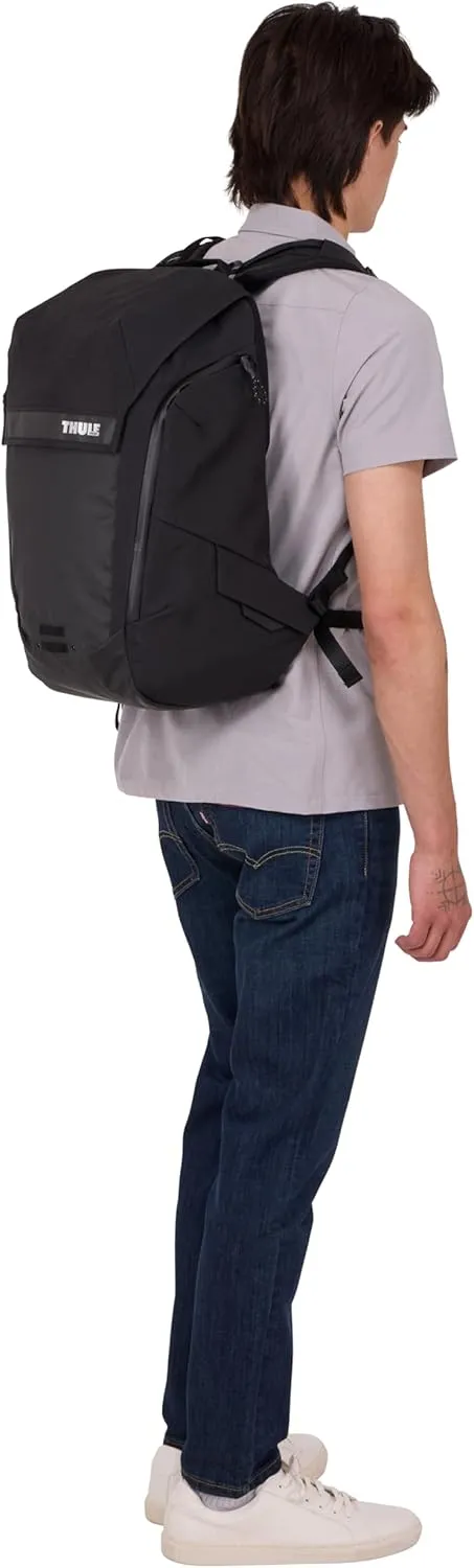 Thule Paramount Bike Commuter Backpack - 28L Capacity - Adjustable fit - 16" Padded Laptop Sleeve and 11" Tablet Pocket - Helmet Attachment - Accessible Side Phone Pocket - Taillight Loop