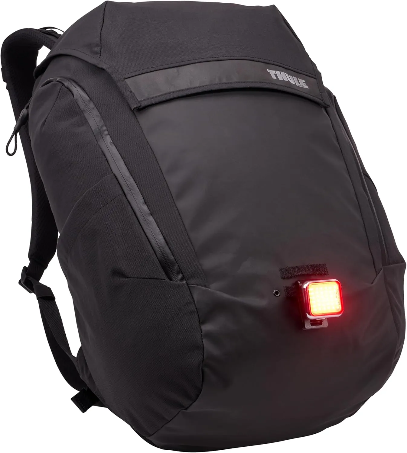 Thule Paramount Bike Commuter Backpack - 28L Capacity - Adjustable fit - 16" Padded Laptop Sleeve and 11" Tablet Pocket - Helmet Attachment - Accessible Side Phone Pocket - Taillight Loop