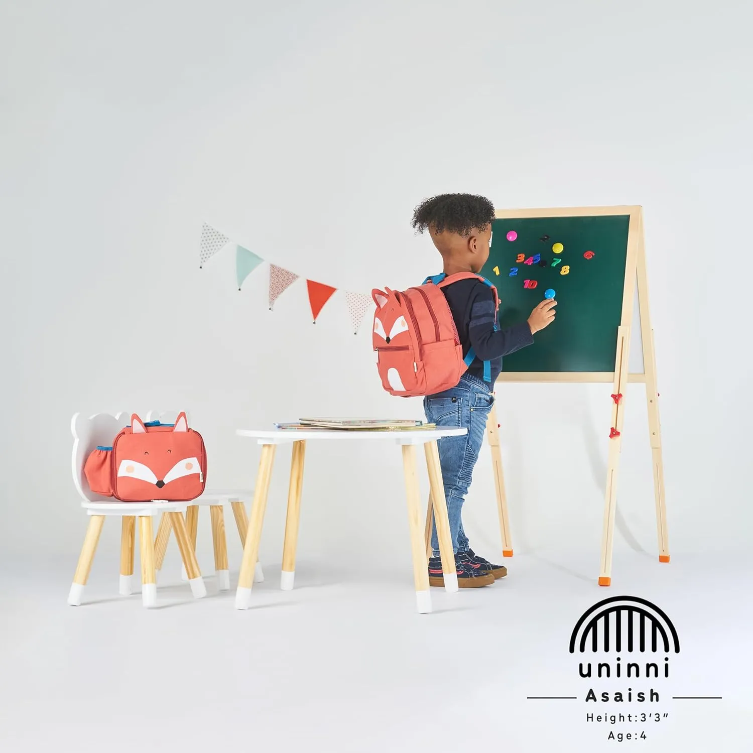 Toddler Mini Backpack for Girls and Boys, Child Backpack for School and Travel, Kindergarten, Elementary, Kids Ages 2–5, Padded Back, Adjustable Straps - Fox