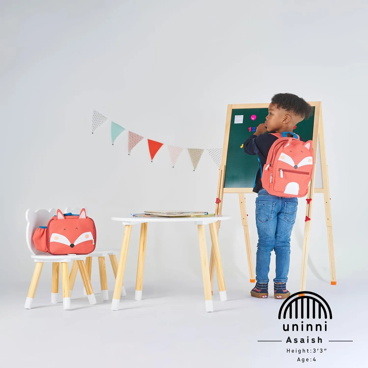 Toddler Mini Backpack for Girls and Boys, Child Backpack for School and Travel, Kindergarten, Elementary, Kids Ages 2–5, Padded Back, Adjustable Straps - Fox