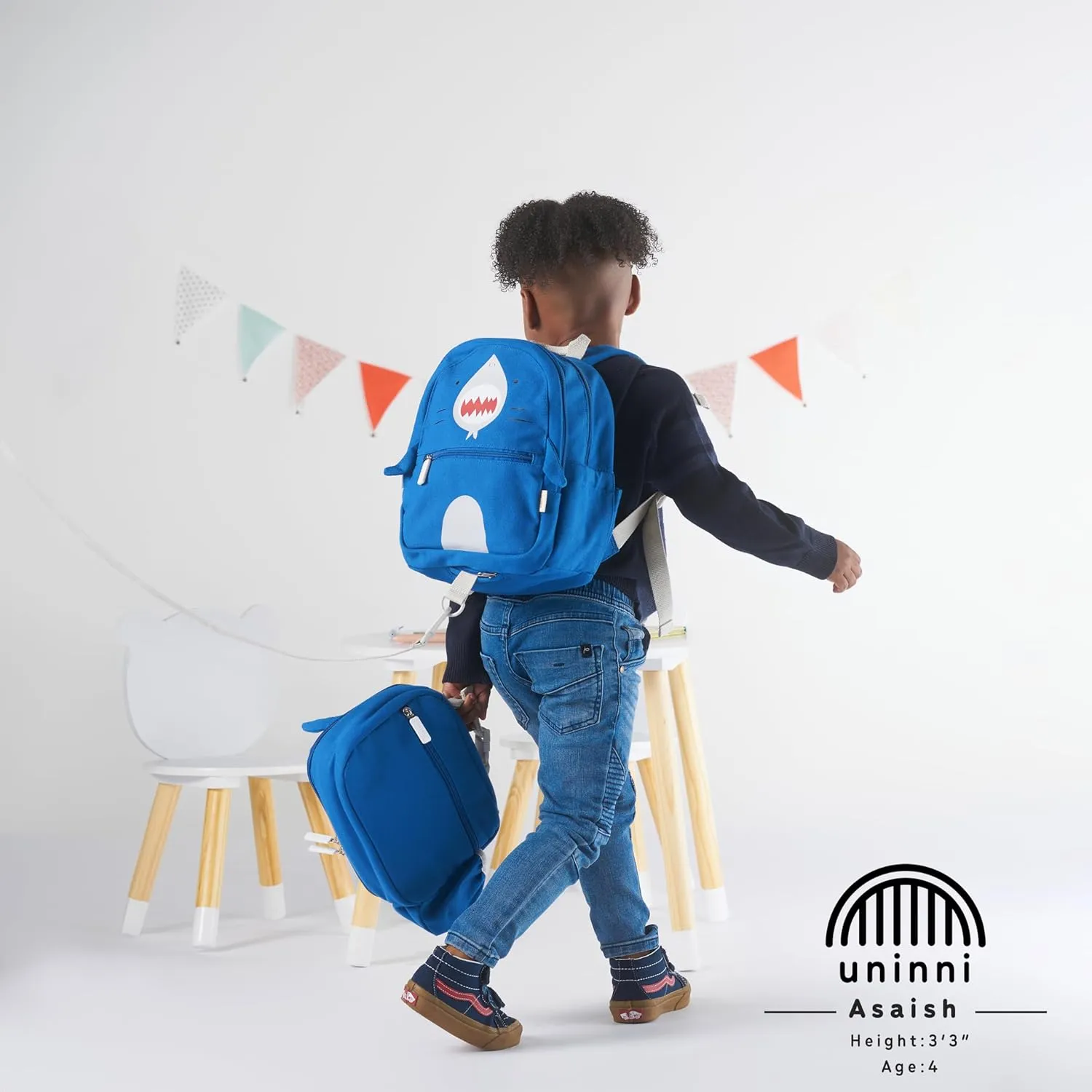 Toddler Mini Backpack for Girls and Boys, Child Backpack for School and Travel, Kindergarten, Elementary, Kids Ages 2–5, Padded Back, Adjustable Straps - Shark
