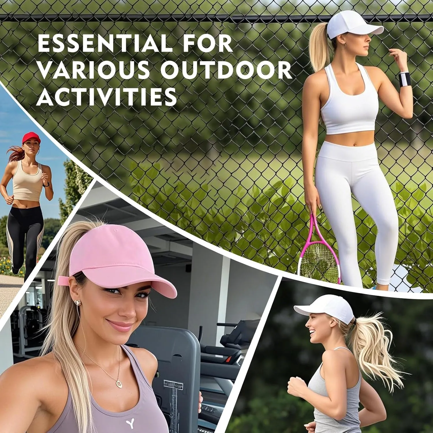 TOP-EX Cooling UV 50 High Ponytail Baseball Cap for Women - Most Women Start with S/M - Breathable for Running Golf Sports
