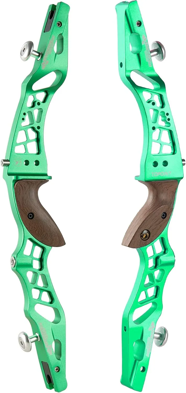 TOPOINTARCHERY Unison 21 Inch ILF Recurve Bow for Competition Target Shooting Aluminum CNC Milling Recurve Bow Riser Right Handed ILF Device for Archery Bow Targeting