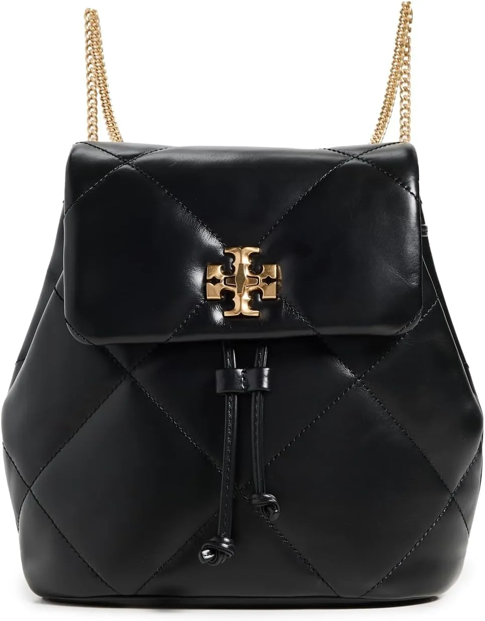 Tory Burch Women's Kira Diamond Quilt Mini Backpack, Black, One Size