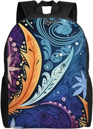 Travel Backpack for Women Men Carry On Backpack Waterproof 15.6inch Laptop Backpack Aboriginal patterns