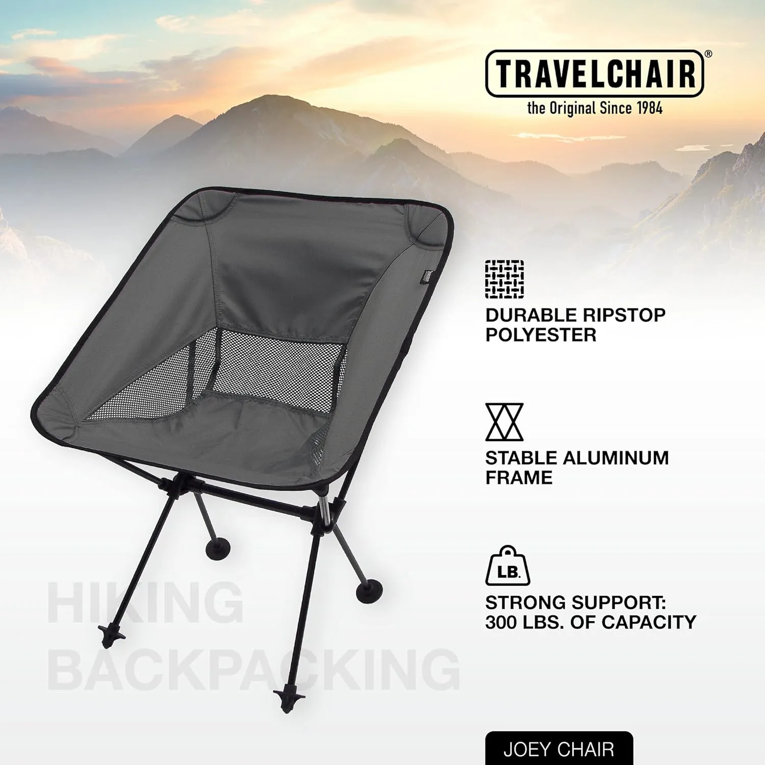 Travelchair Joey Chair, Portable, Compact, Black