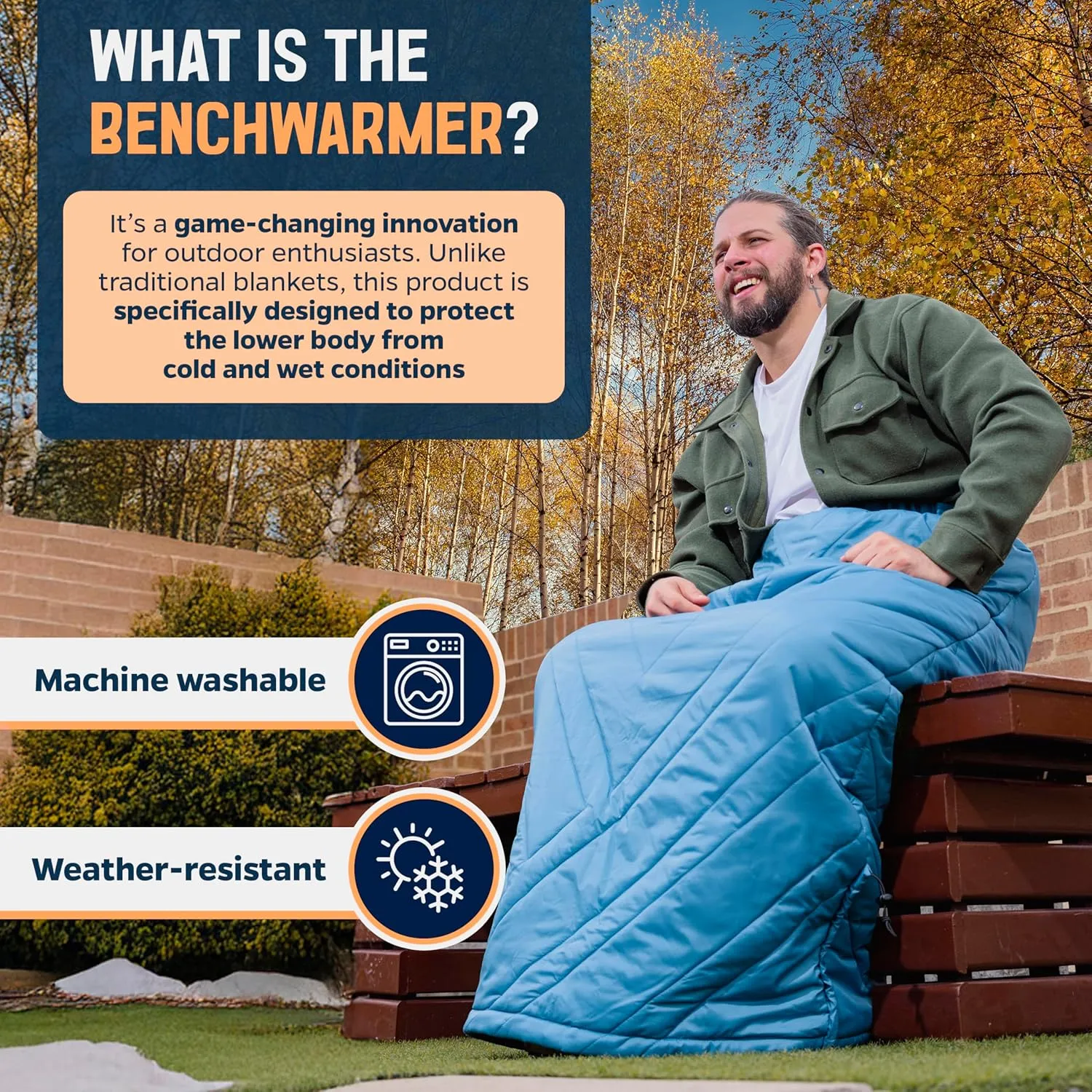 TREK & FIELD Outdoor Blanket - Wind & Water-Resistant, 54” Large Stadium Blanket for The Lower Body, Perfect for Sports, Outdoor Events, Camping & Travel, Soft & Warm Polyester (Small/Medium)