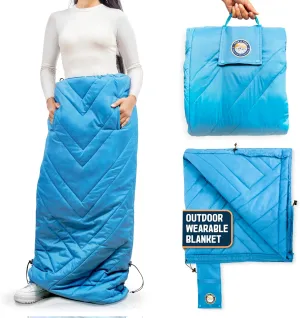TREK & FIELD Outdoor Blanket - Wind & Water-Resistant, 54” Large Stadium Blanket for The Lower Body, Perfect for Sports, Outdoor Events, Camping & Travel, Soft & Warm Polyester (Small/Medium)
