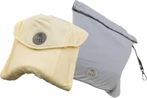 trtl Travel Pillow Cool for Neck Support - Cooling Travel Pillows for Airplanes - with Breathable Fabric - Lightweight and Easy to Carry - Sorbet Yellow