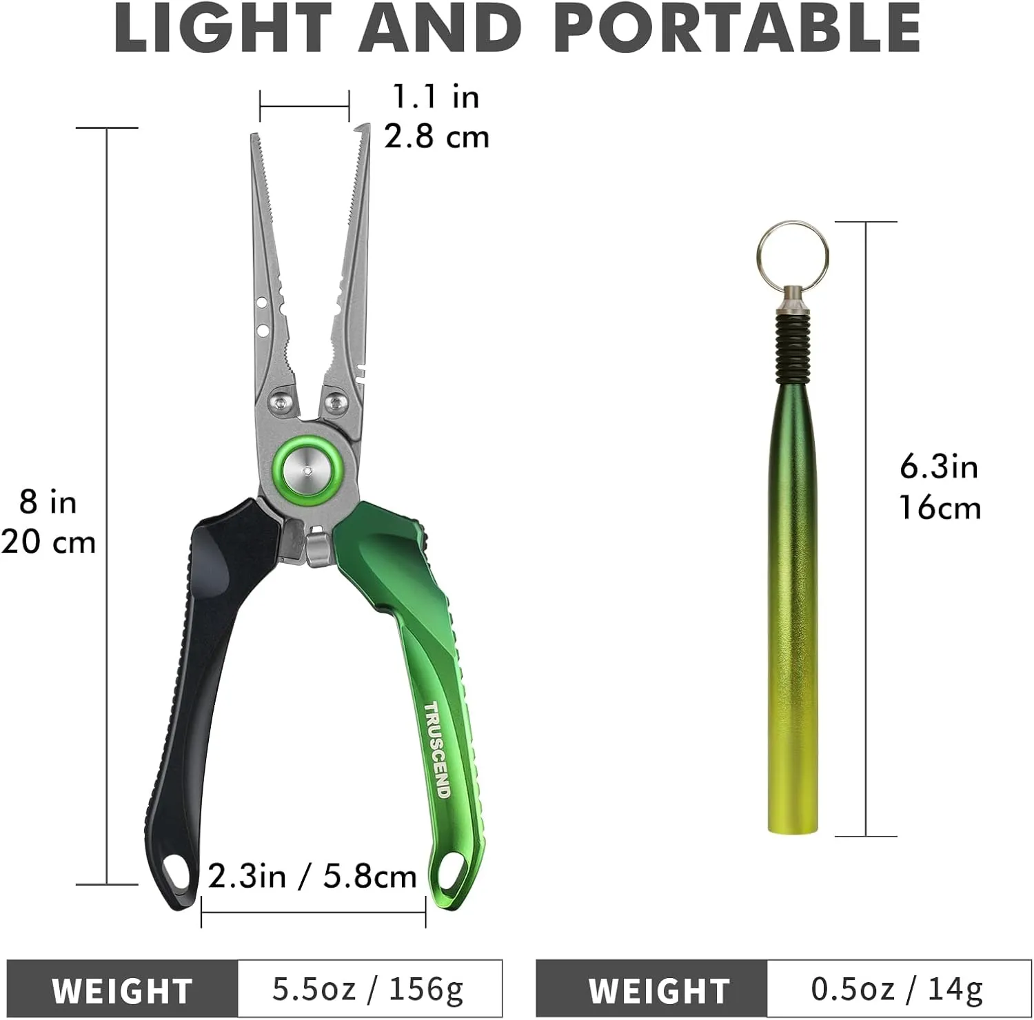 TRUSCEND Lockable Handy Fishing Pliers with Innovative Ergonomic Handle, Saltwater Corrosion Resistant Teflon Coated Fishing Tool, Multi-Function Fishing Gear with Mo-V Cutter, Amazing Fishing Gift
