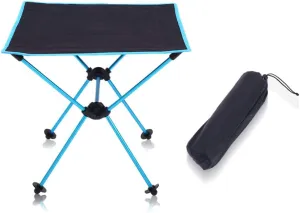 Ultra-Light Folding Camping Table,Portable Compact Roll Up Camp Tables with Carrying Bag for Picnic, Camp, Beach, Boat, Useful for Dining,Red(Blue)