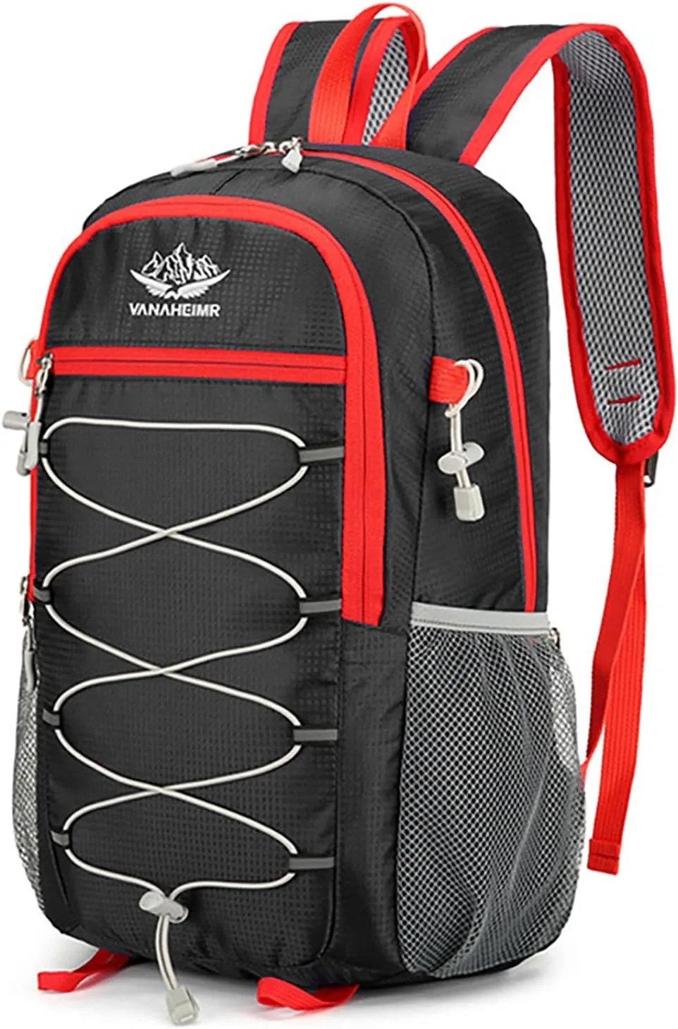 Ultralight Packable Hiking Backpack 17 Inch Waterproof Travel Daypack for Camping Outdoor (Black)