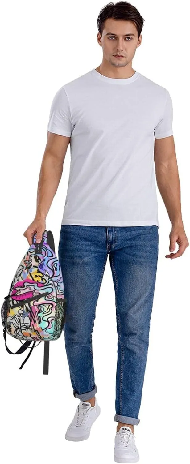 Unisex Chest Bags Crossbody Sling Backpack Travel Hiking Daypack Crossbody Bag For Men