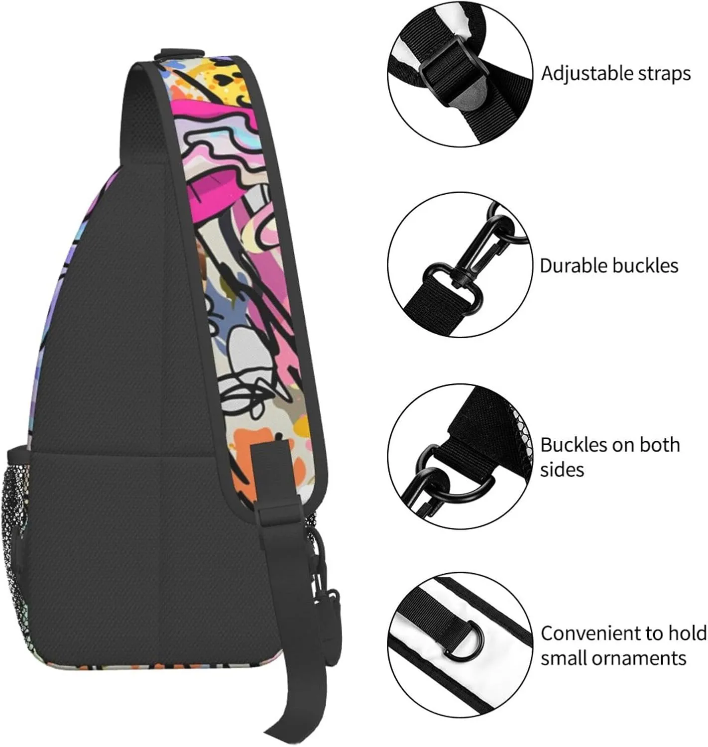 Unisex Chest Bags Crossbody Sling Backpack Travel Hiking Daypack Crossbody Bag For Men