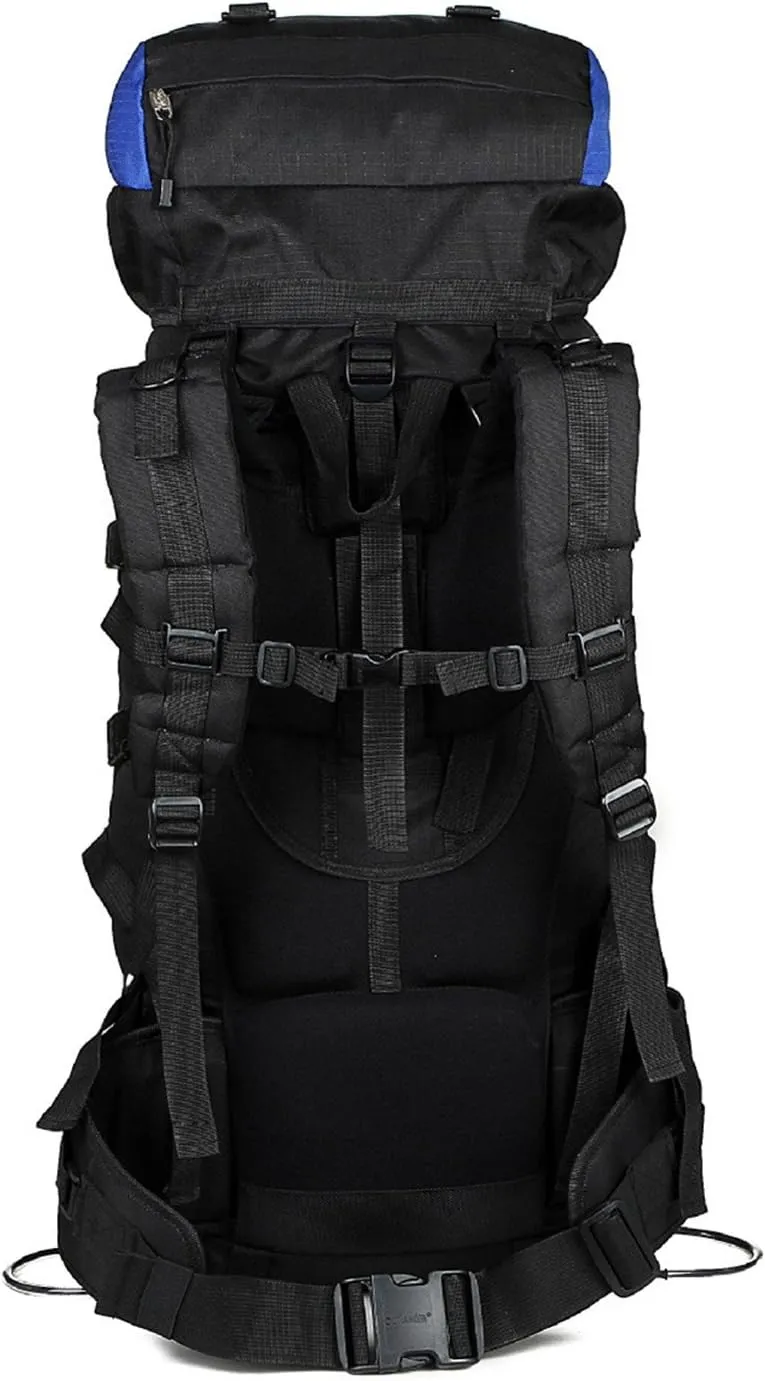 UNISTRENGH 80L Internal Frame Backpack Hiking Backpack Backpacking for Camping Mountaineering Fishing (80L Gray)