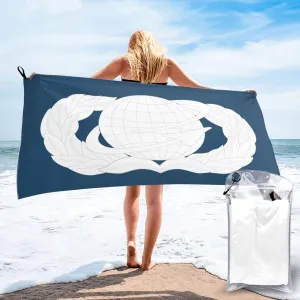 United States Air Force Manpower & Personnel Badge Bath Towels 31.5"x63" Inch Super Soft Quick Dry Bath Towel Travel Camp Out Gym Bathroom Bath Towels Beach Towels