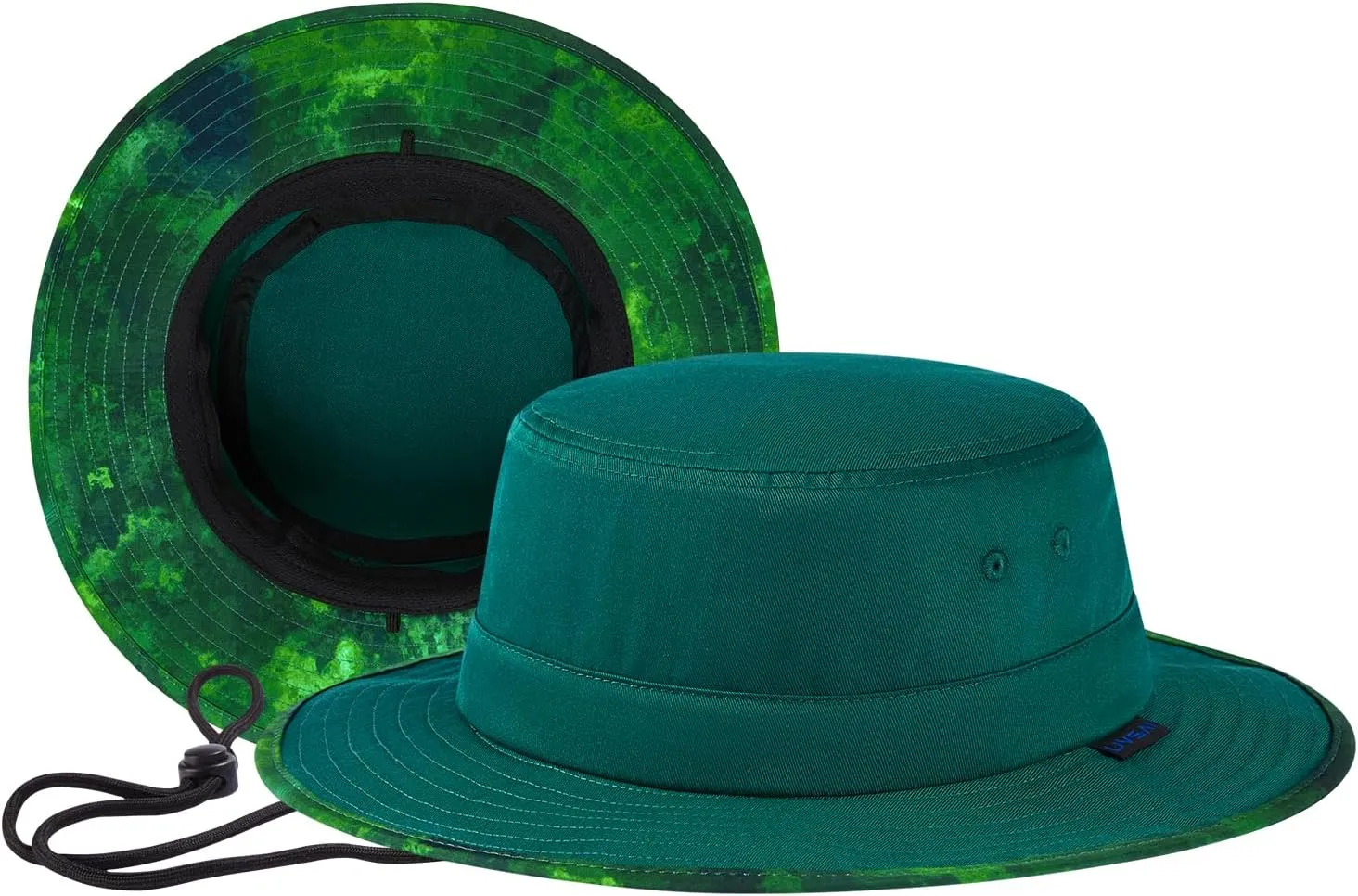 UPF 50  Foldable Sun Hat Patterned Under Brim Bucket Hats for Summer Hiking Fishing Beach Safari Men Women