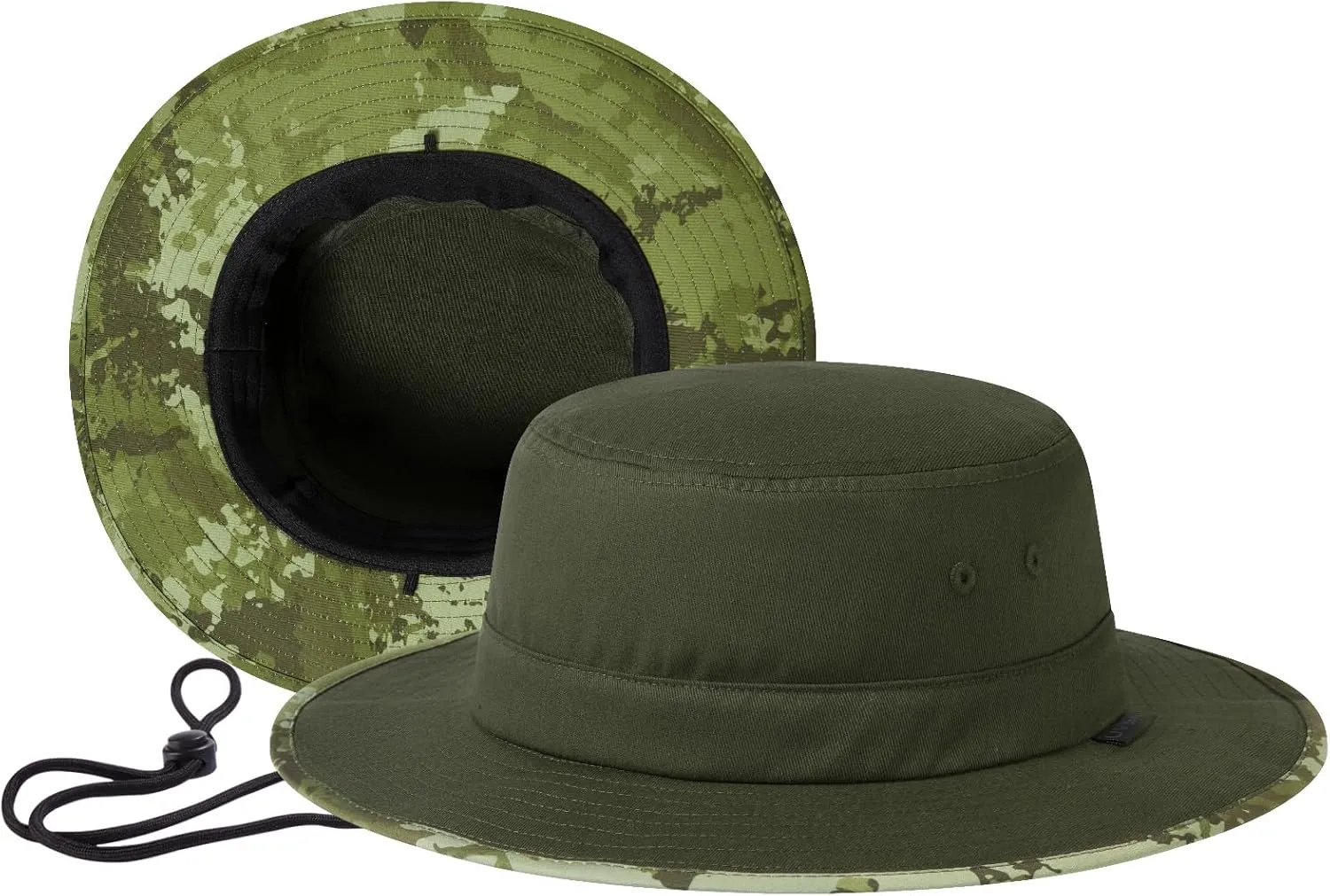 UPF 50  Foldable Sun Hat Patterned Under Brim Bucket Hats for Summer Hiking Fishing Beach Safari Men Women