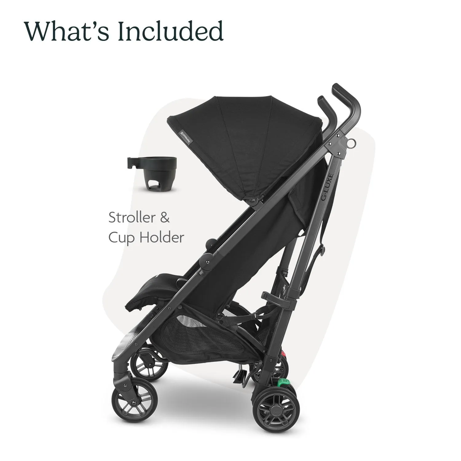 UPPAbaby G-Luxe Umbrella Stroller/Lightweight Design for Easy Travel/One-Step Fold   Recline/XL Basket   Canopy/Cup Holder Included/Jake (Charcoal/Carbon)
