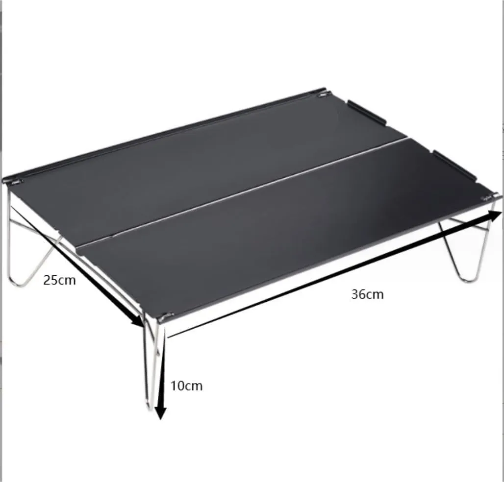 Usoway Portable Beach Table Camping Folding Table Mini Folding Portable Picnic Camping Table with Aluminum Legs Roll Up Table Folding Camping Table (C : A), 665599
