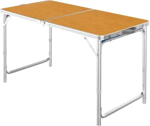 Usoway Portable Beach Table Folding Camping Table Aluminum Ultralight Height Adjustable Camp Table 3 Heights Folding Camping Table (C : Yellow), 665599