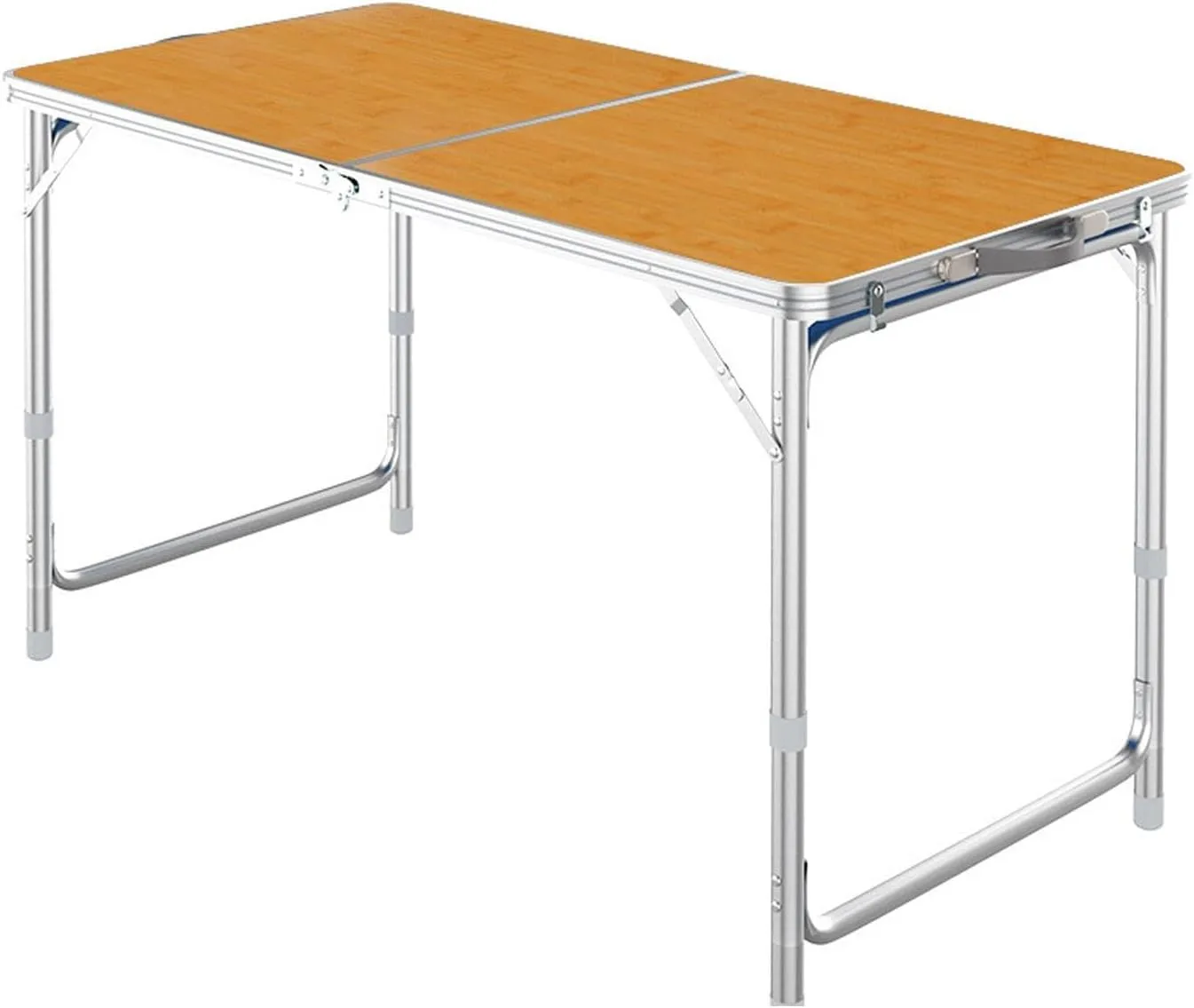 Usoway Portable Beach Table Folding Camping Table Aluminum Ultralight Height Adjustable Camp Table 3 Heights Folding Camping Table (C : Yellow), 665599