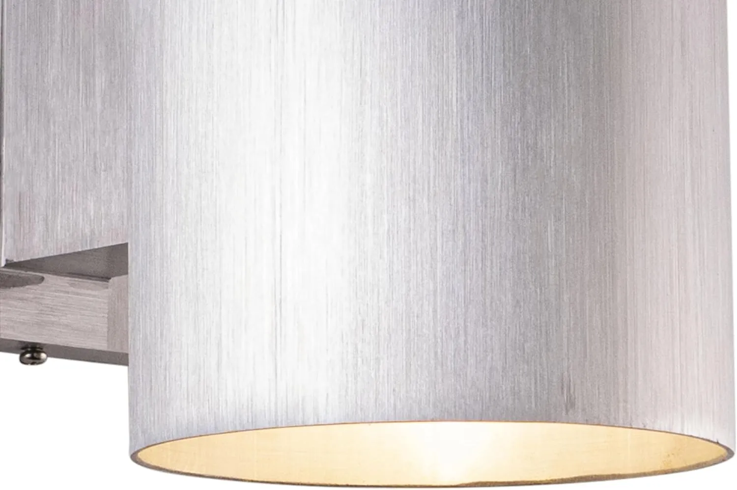 VAXCEL Chiasso Modern Outdoor Porch Light, 5" W x 7.25" H Silver Cylinder Wall Sconce, Waterproof Dark Sky Wall Light for Porch, Patio, Deck, or Front Door