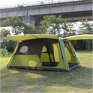 VejiA Family Tents Camping Tent 8 Person, Double Layer Tent- Ultra Large Waterproof Dome Tent with Porch, Easy to Set Up, Instant Tent with Sun Shelter