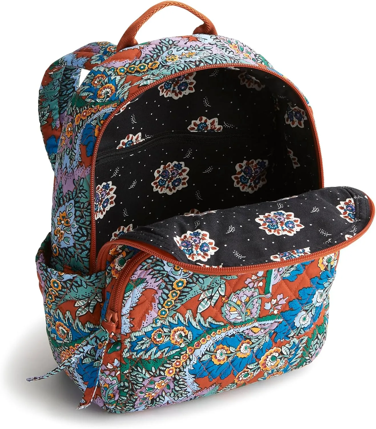 Vera Bradley Premium Cotton Small Banbury Backpack, Flowers   Feathers