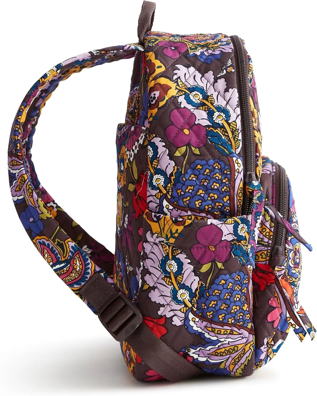 Vera Bradley Women's Premium Cotton Small Banbury Backpack, Colorful Bouquet, One Size