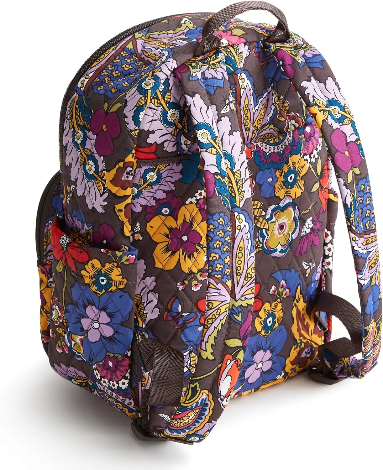 Vera Bradley Women's Premium Cotton Small Banbury Backpack, Colorful Bouquet, One Size