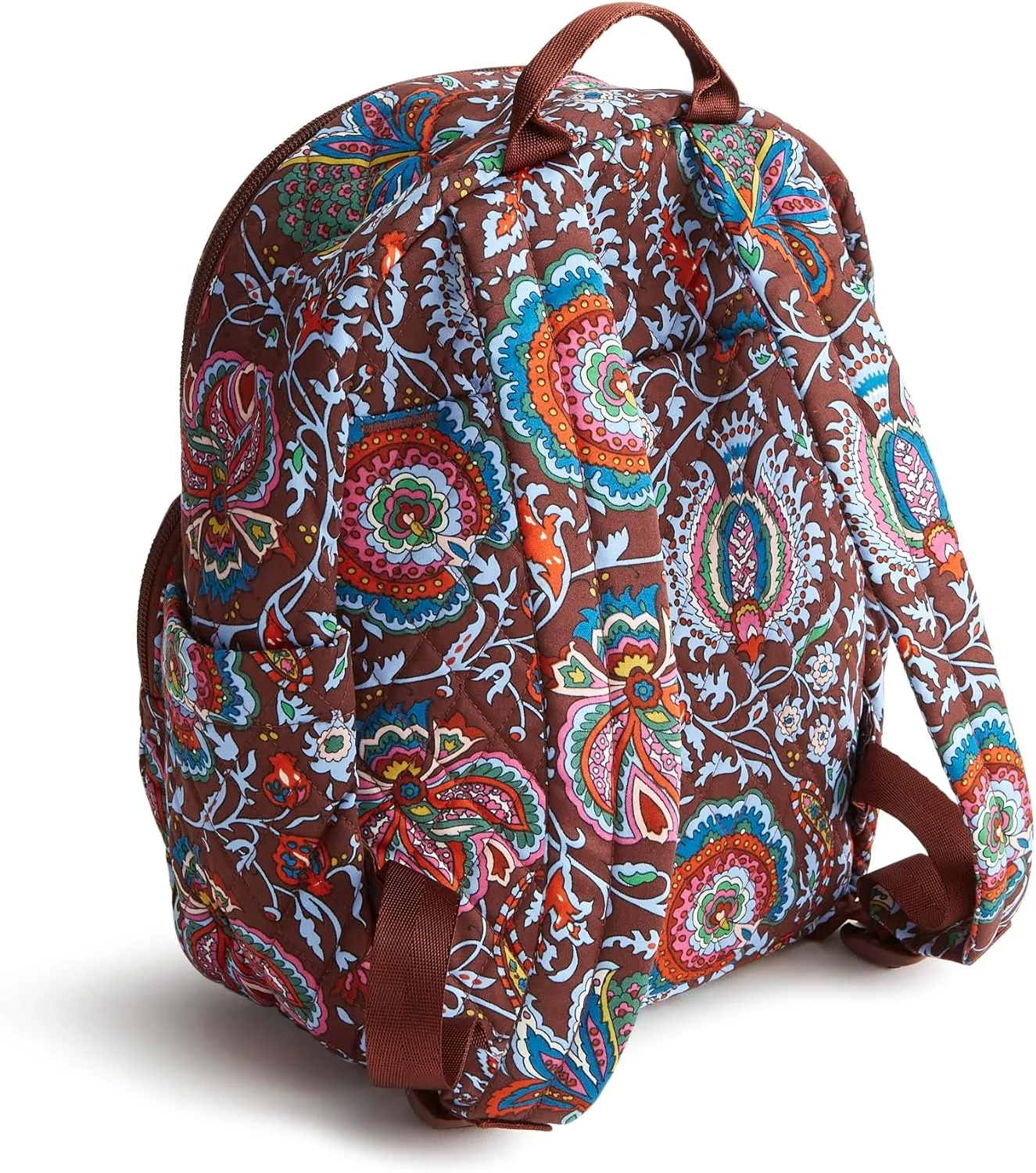 Vera Bradley Women's Premium Cotton Small Banbury Backpack, Marrakesh Cinnamon, One Size