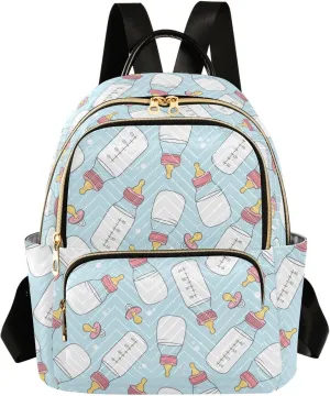 VIGTRO Women Fashion Backpack Quilted Mini Purse Bottles with Colorful, Lightweight Travel Casual Shoulder Backpack with Adjustable Straps Size M