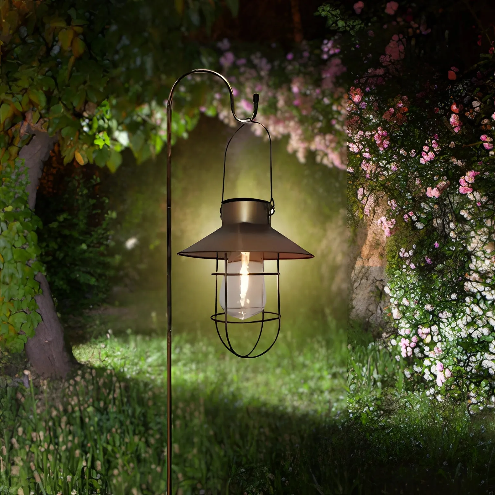 Vintage Solar LED Garden Lantern - Waterproof Eco-Friendly Outdoor Light