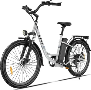 Vivi Electric Bike for Adults 750W Peak Ebike with Removable Battery, 26'' Electric Commuter Bike 22MPH & 50 Miles Adult Electric Bicycles with Cruise Control, LCD Display, UL 2849 Certified