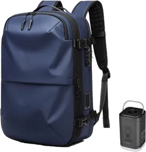 Voyage Vac Backpack, Voyagevac Premium Backpack, Vacuum Compression Travel Backpacks with Pump, 60l Expandable (Blue)