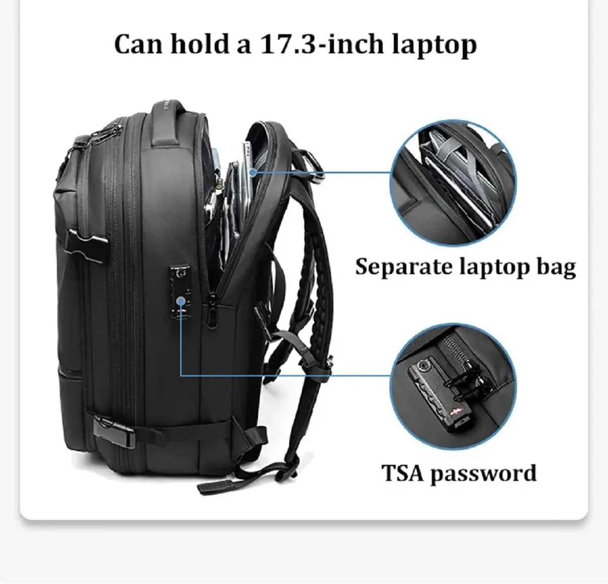 Voyage Vac Backpack, Voyagevac Premium Backpack, Vacuum Compression Travel Backpacks with Pump, 60l Expandable (Blue)