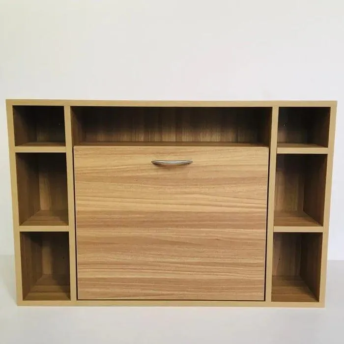 Wall-Mounted Floating Table Laptop Home Office Desk With Drawer
